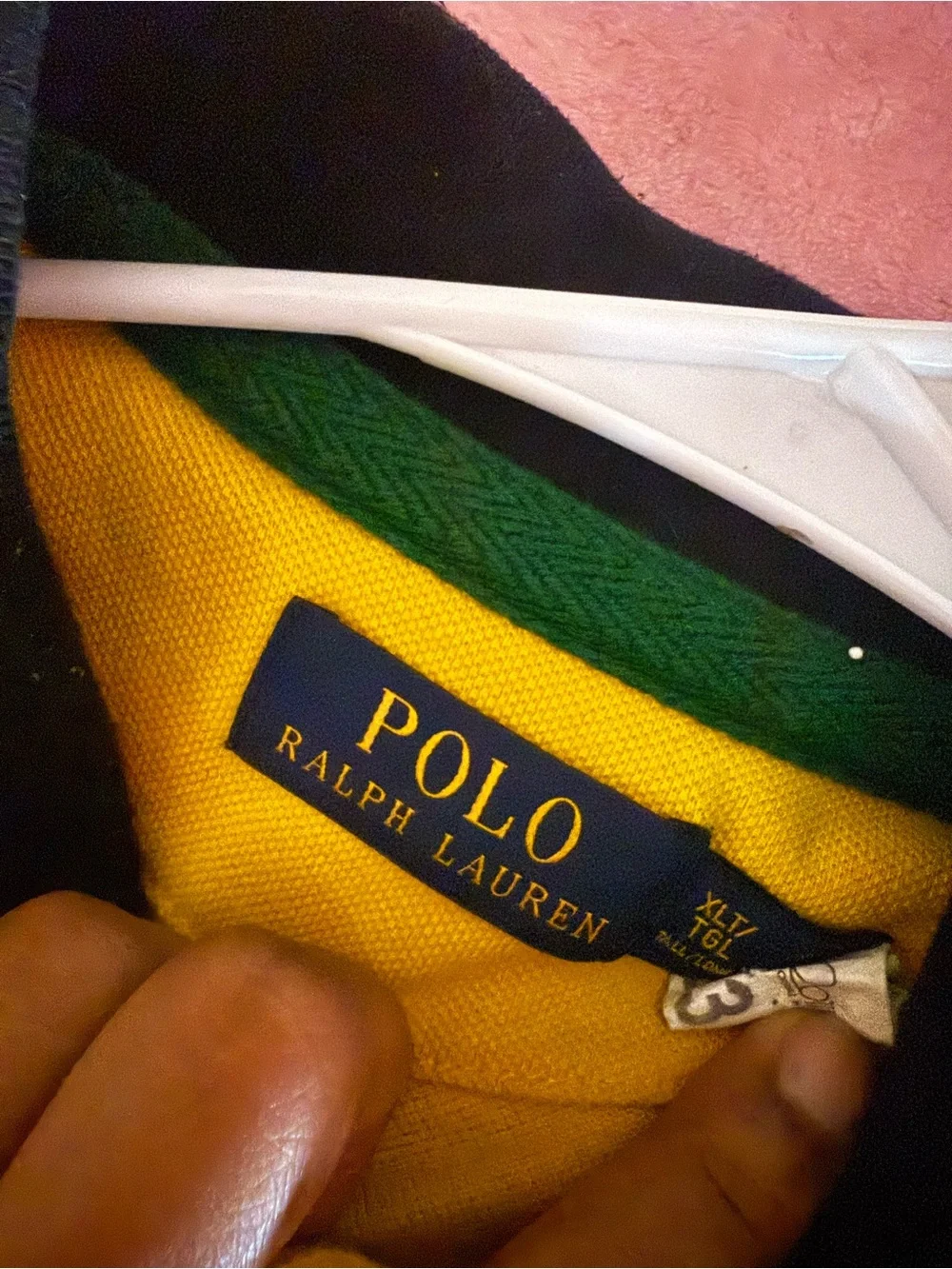 Vintage Ralph Lauren Yellow Brazil Polo with Black Accents